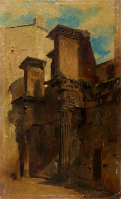 Kolonner av Nerva Forum (Forum Transitorium) i Roma av Johann  Till der Jüngere