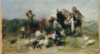 Scene fra Don Quijote (kjempe med fuglene) av Johann  Till der Jüngere