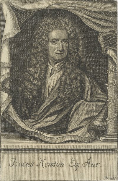 Portrett av Sir Isaac Newton 1642-1727, av Johann Ulrich Krauss