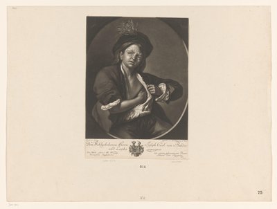 Gutt fanger en loppe av Johann Veit Kauperz