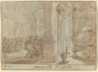 Amaryllis og blåbær, 1640. av Johann Wilhelm Baur