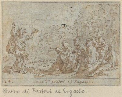 Chorus of Shepherds and Ergasto, 1640. av Johann Wilhelm Baur