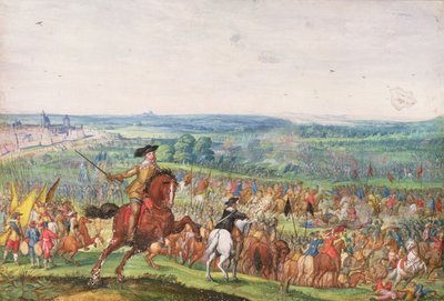 Kong Gustavus Adolphus i slaget ved Lutzen av Johann Wilhelm Baur
