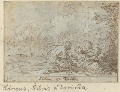 Linco, Silvio og Dorinda, 1640. av Johann Wilhelm Baur