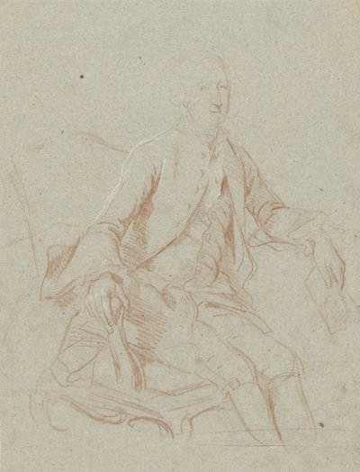 Sittende herre med bok av Johann Wilhelm Böttner