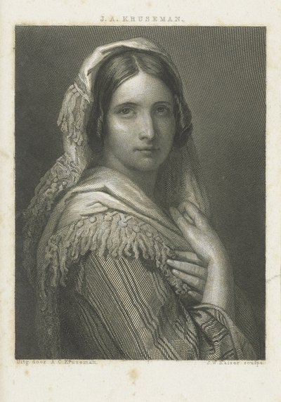 Portrett av en ukjent kvinne av Johann Wilhelm Kaiser (I)