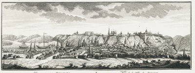 Utsikt over Tobolsk, ca 1735 av Johann Wilhelm Lürsenius