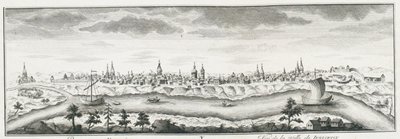Utsikt over Yeniseysk, ca 1735 av Johann Wilhelm Lürsenius