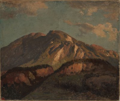 Fjellrygg, sannsynligvis i Graubünden av Johann Wilhelm Schirmer