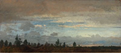 Skyet kveldshimmel av Johann Wilhelm Schirmer