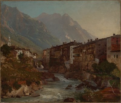 Utsikt over Chiavenna av Johann Wilhelm Schirmer