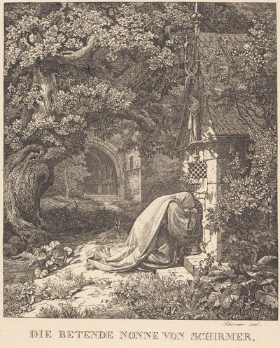Den bedende nonnen av Johann Wilhelm Schirmer