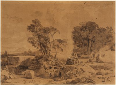 Kains og Abels offer (1. Mosebok 4, 4-5) av Johann Wilhelm Schirmer