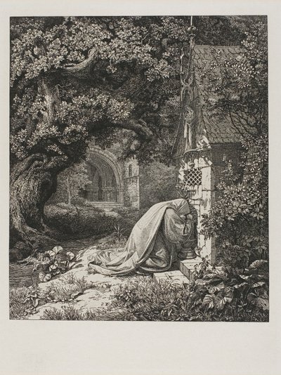 Den bedende nonne av Johann Wilhelm Schirmer