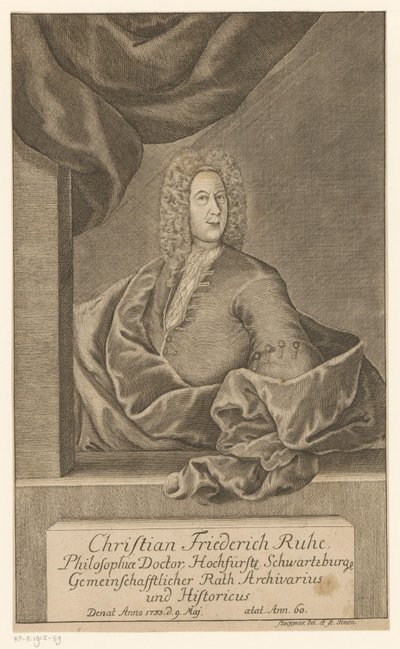 Portrett av Christian Friedrich Ruhe av Johann Wolfgang Heinrich Stockmar