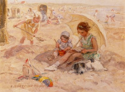Beach Pleasure (olje på lerret) av Johann Zoetelief Tromp