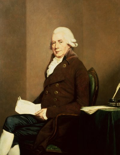 Portrett av en sittende gentleman, muligens William Hunter (olje på lerret) av Johann Zoffany