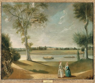 The Misses Garrick ved Themsen i Hampton, 1762 av Johan Joseph Zoffany