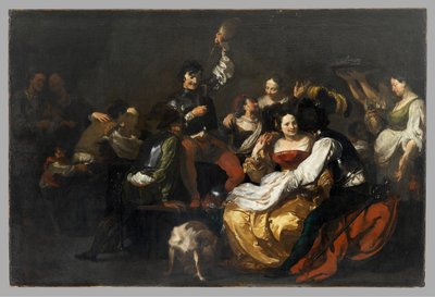 Revelry med soldater og prostituerte, etter 1625 av Johann after Liss or Lis or von Lys
