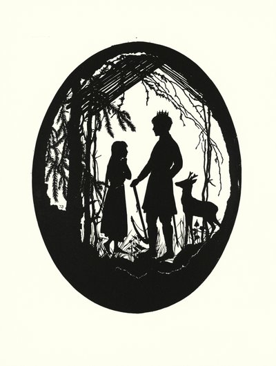 Bror og søster (litografi) av Johanna Beckmann