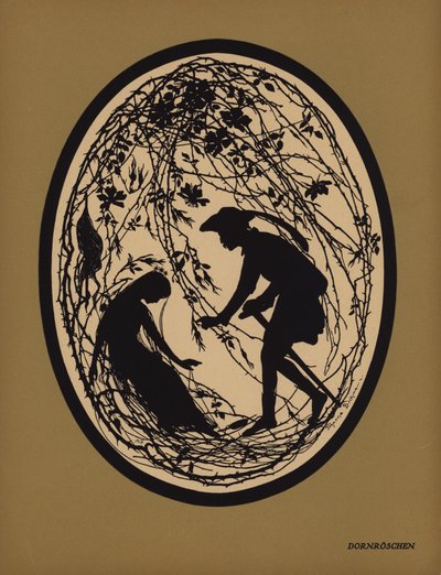 Tornerose (litho) av Johanna Beckmann
