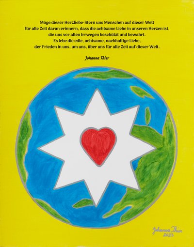 Rosental Heart Love Star for alle mennesker i verden av Johanna Thier