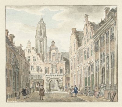 Nieuwstraat i Utrecht med utsikt over Dom-tårnet av Johanna de Bruyn