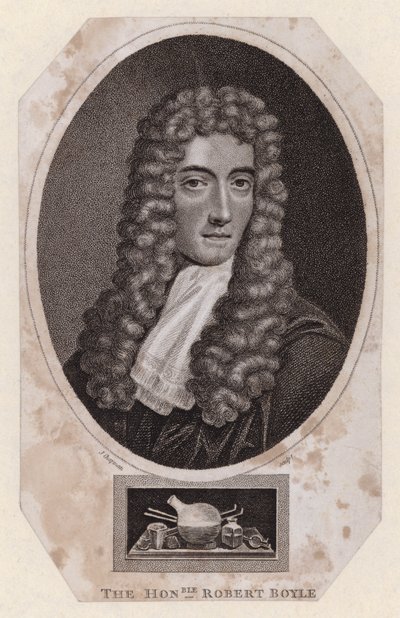 Robert Boyle , anglo-irsk naturfilosof og kjemiker (gravering) av Johannes (after) Kerseboom