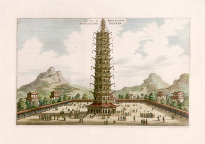 Porselenstårnet av Johannes (after) Nieuhof