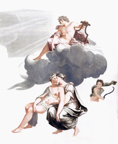 Jupiter og Callisto (trykk) av Johannes (after) Teyler