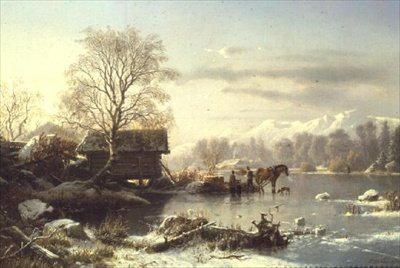 Den frosne innsjøen av Johannes Bartolomaus Duntze
