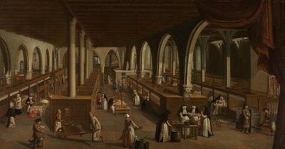 Avdelingene ved Saint John's Hospital (olje på lerret) av Johannes Beerblock