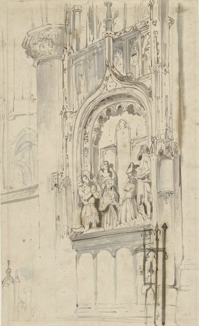 Begravelsesmonument til Engelbrecht I van Nassau, i Grote Kerk i Breda av Johannes Bosboom