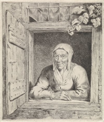Kvinne i vinduet av Johannes Christiaan Janson