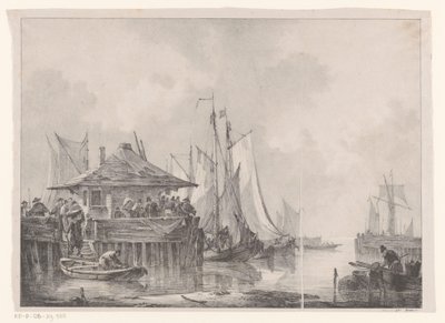 Folkemengder i en havn av Johannes Christiaan Schotel