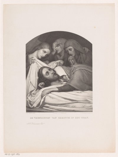 Kvinner ved Kristi grav The Girlfriends of Christ in the Tomb (tittel på objekt) av Johannes Christiaan d