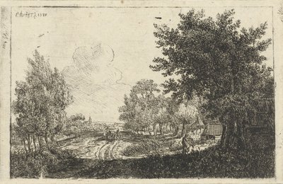 Landskap med bondevogn av Johannes Franciscus Christ