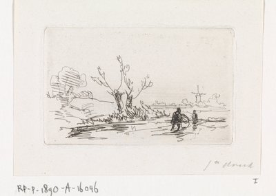 Skatere på fjellvidjer av Johannes Franciscus Hoppenbrouwers