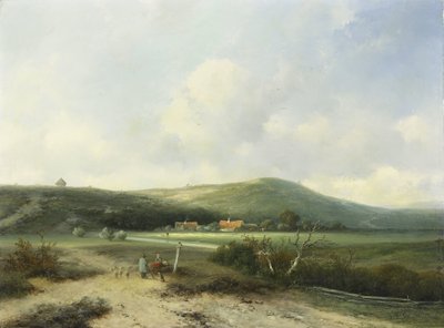 Utsikt i sanddynene av Johannes Franciscus Hoppenbrouwers