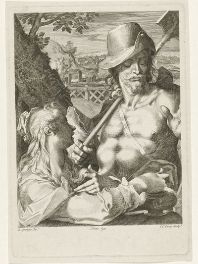Kristus viser seg som gartner for Maria Magdalena av Johannes Fredericus Lange