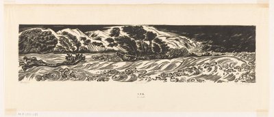 Bandjir (original tittel på objekt) av Johannes Frederik Engelbert ten Klooster (signed by artist)