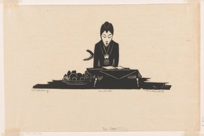 Dalang (original tittel på objekt) av Johannes Frederik Engelbert ten Klooster (signed by artist)