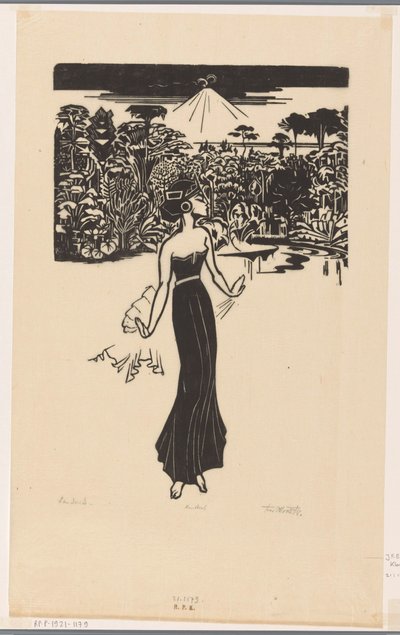 Danseres (original tittel på objekt) av Johannes Frederik Engelbert ten Klooster (signed by artist)