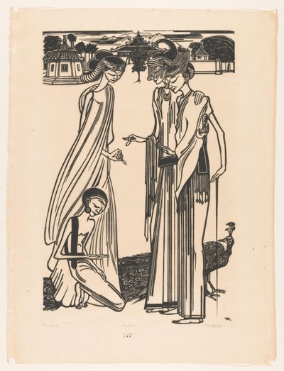 De aalmoes (original tittel på objekt) av Johannes Frederik Engelbert ten Klooster (signed by artist)