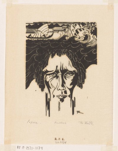 Papoea (original tittel på objekt) av Johannes Frederik Engelbert ten Klooster (signed by artist)