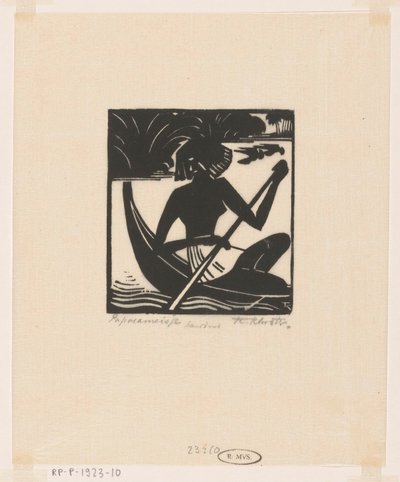 Papoeameisje (original tittel på objekt) av Johannes Frederik Engelbert ten Klooster (signed by artist)
