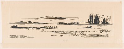 Riviermonding N. N. Guinea (original tittel på objekt) av Johannes Frederik Engelbert ten Klooster (signed by artist)