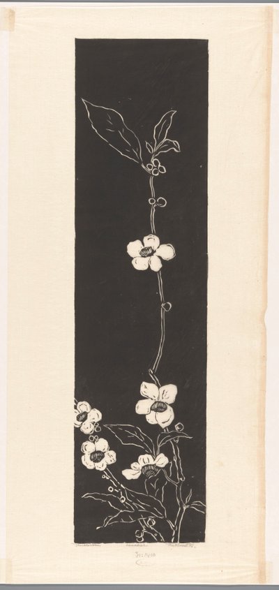 Tea Blossom (original tittel på objekt) av Johannes Frederik Engelbert ten Klooster (signed by artist)