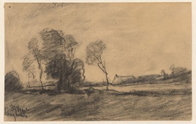 Trær ved vannet ved Laaghalen av Johannes Gijsbert Vogel