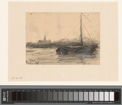 Utsikt over Haarlem fra vannet av Johannes Gijsbert Vogel